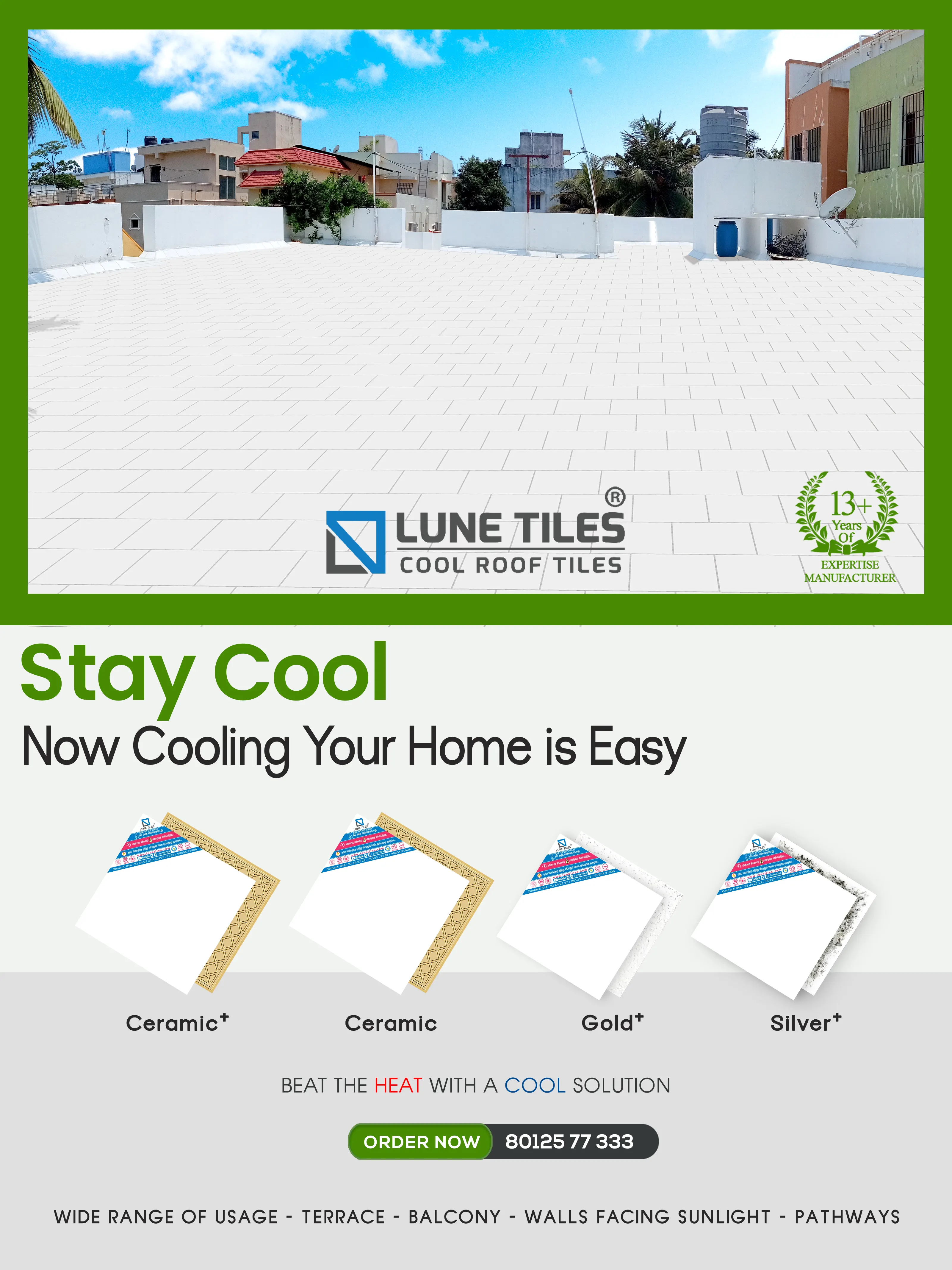 White roof tiles